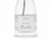 Såpbubblor, champagneflaska med etikett