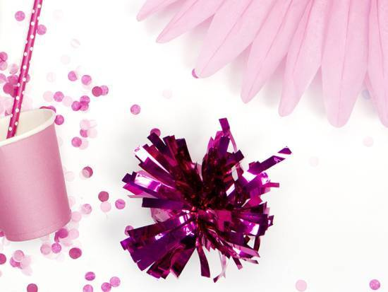 Folieklädda ballongtyngder, Mörkrosa, 4 st