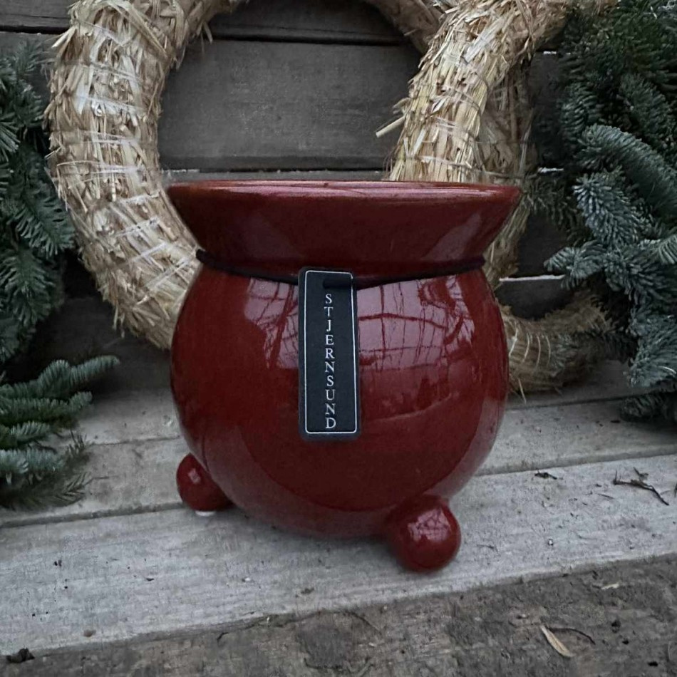 Blomkruka med 3 ben Röd