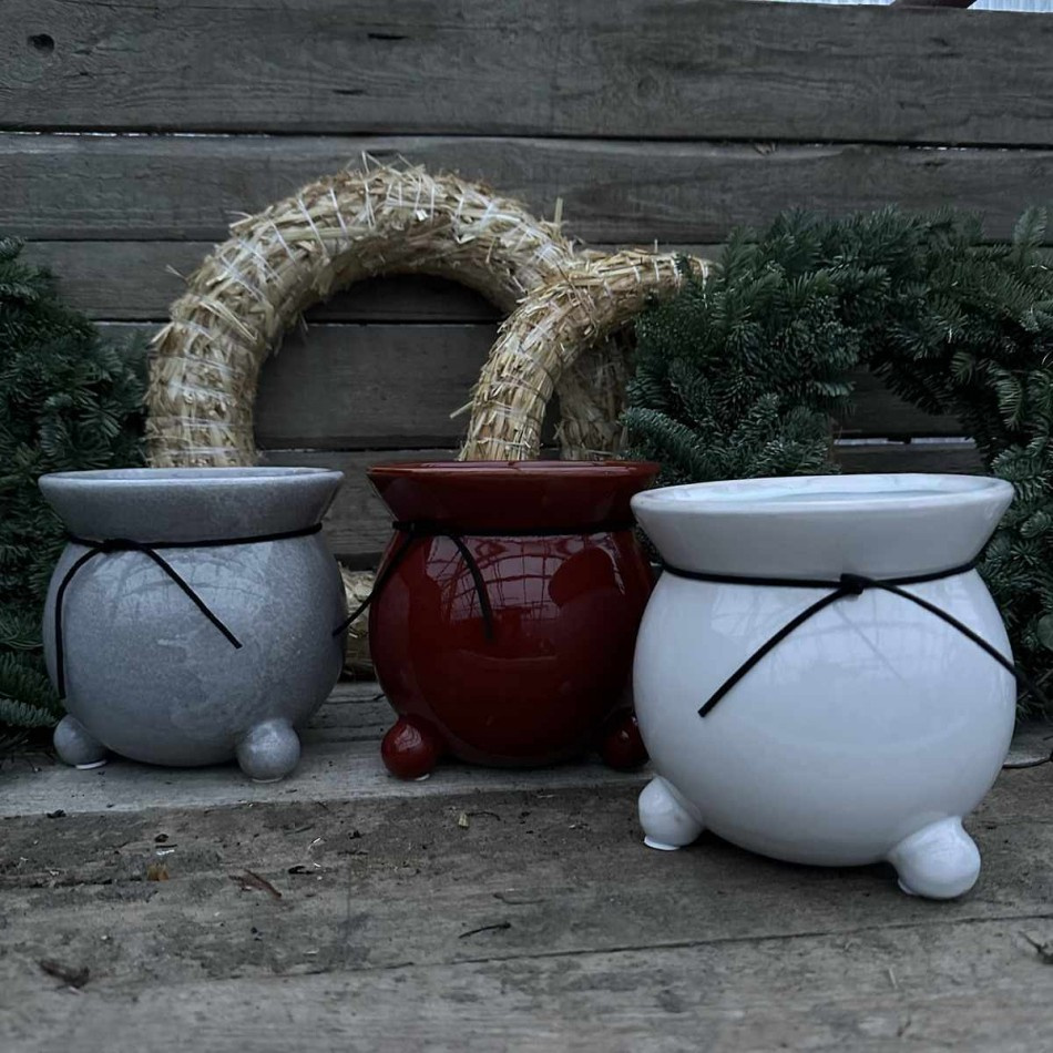 Blomkruka med 3 ben Röd