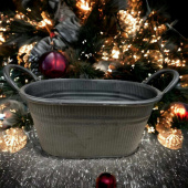 Kruka av plåt Mörkgrå 26 cm Kruka av plåt Mörkgrå 26 cm