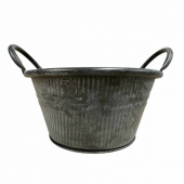 Kruka av plåt Mörkgrå, 21 cm Kruka av plåt Mörkgrå, 21 cm