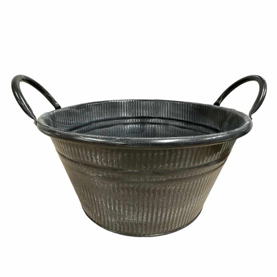 Kruka av plåt Mörkgrå, 26 cm