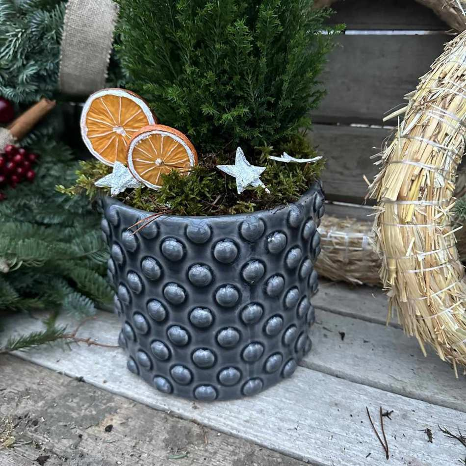 Kruka Glacebubbel Gråblå 15 cm