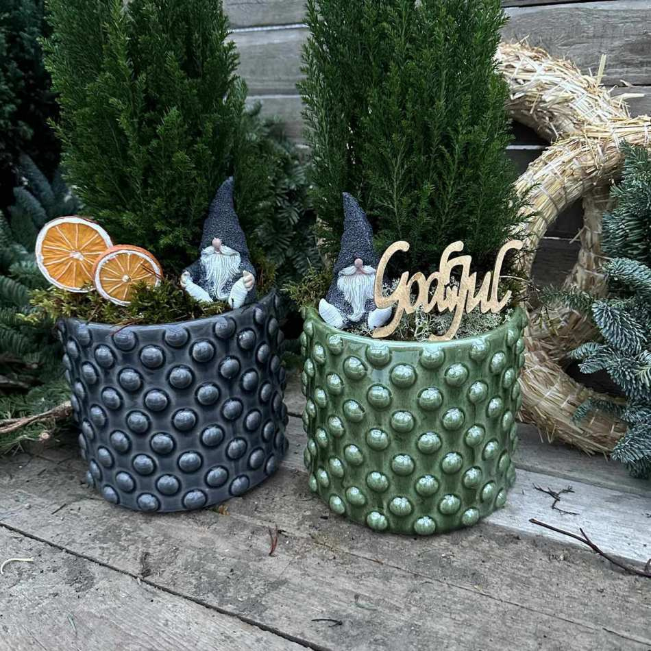 Kruka Glacebubbel Grön 15 cm