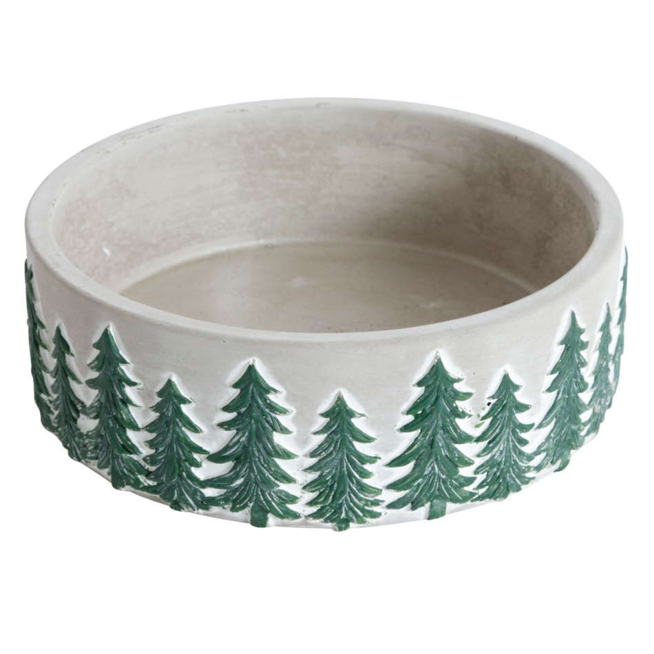 Blomkruka  med granar 18x6 cm