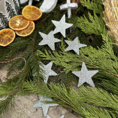 Glittriga stjärnor, 8 st Glittriga stjärnor, 8 st