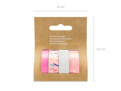 Tejp / Washitejp, mixade färger i rosa. 4 x 10 meter Tejp / Washitejp, mixade färger i rosa. 4 x 10 meter