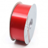 Band / plastband, röd. 50 mm. (100 meter)