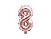 Sifferballong, nr 8. Roseguld. 35 cm. Sifferballong, nr 8. Roseguld. 35 cm.