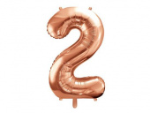 Nummerballong, siffran 2, Roséguld, 85 cm Nummerballong, siffran 2, Roséguld, 85 cm