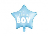 Stjärnformad folieballong - It's a boy, 48cm, Ljusblå Stjärnformad folieballong - It's a boy, 48cm, Ljusblå
