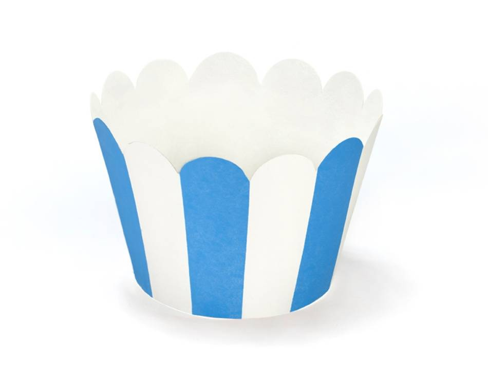 Muffinsskal i blåa färger. 6 st.
