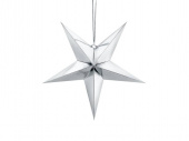 Pappstjärna, 45 cm, silverfärgad