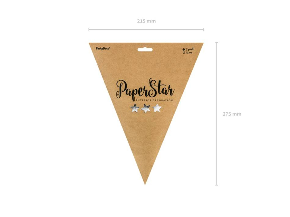 Pappstjärna, 45 cm, silverfärgad