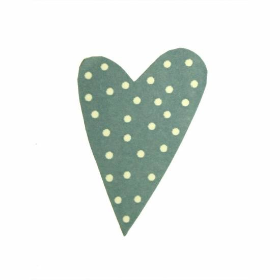 hjärtformad etikett ljusblå