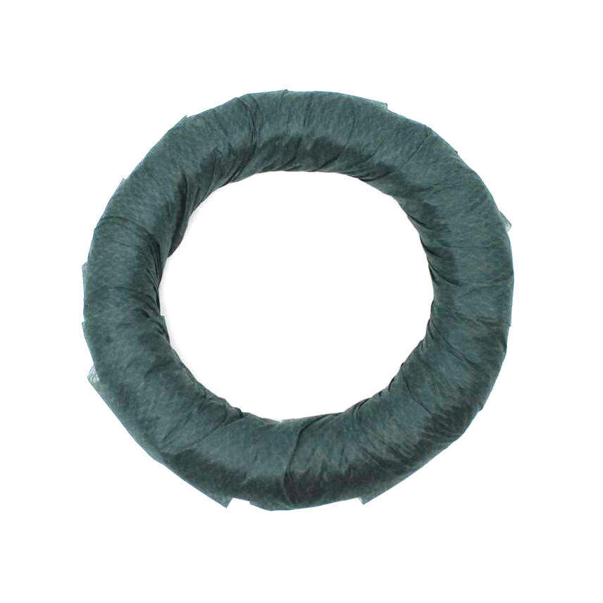 Halmstomme med grön kranspapp, 24 cm 