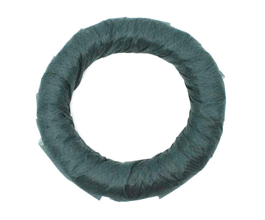 Halmstomme med grön kranspapp, 30 cm 