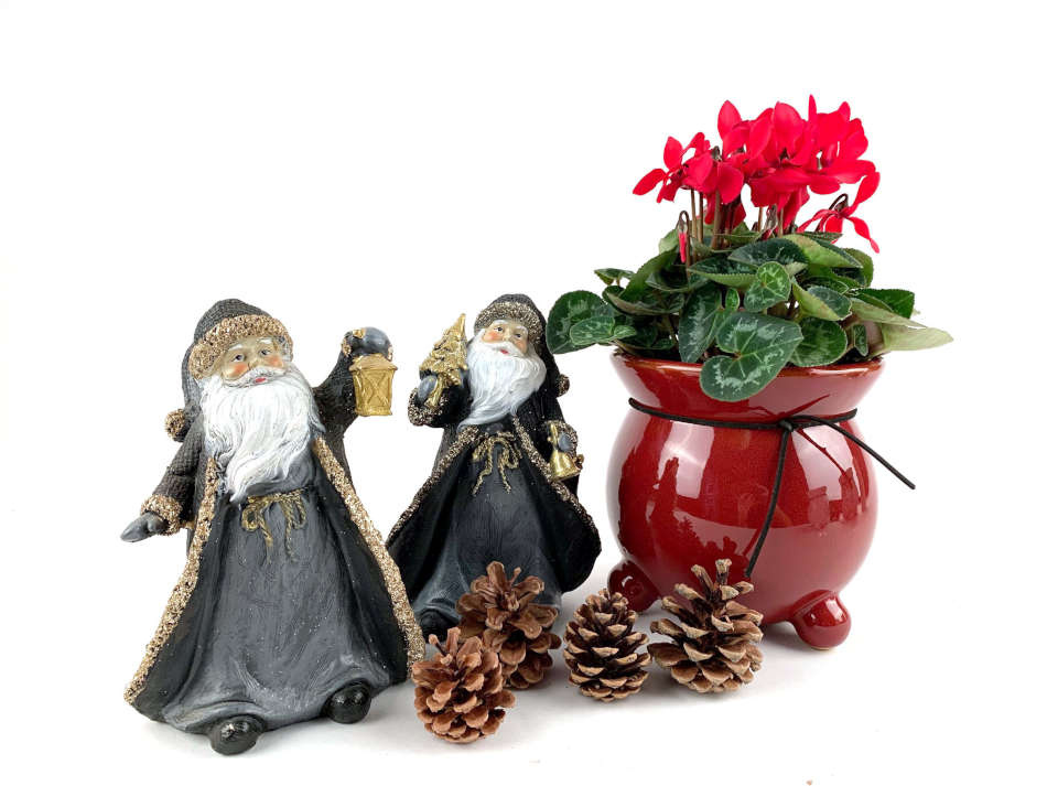 Jultomtar Grå & Guld. 2 st olika