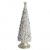 Julgran vit med belysning ca 29 cm
