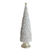 Julgran vit med belysning ca 40 cm