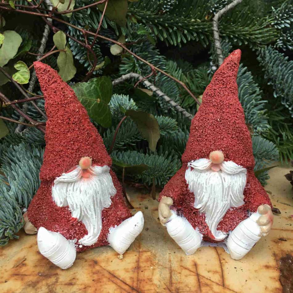 Tomtar röda 2 olika 9,5 cm