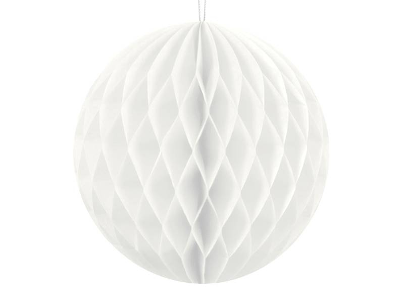 Honeycomb boll, vit. 10 cm