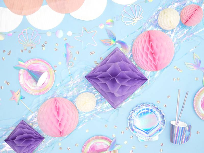 Honeycomb boll, Ljusrosa. 10 cm