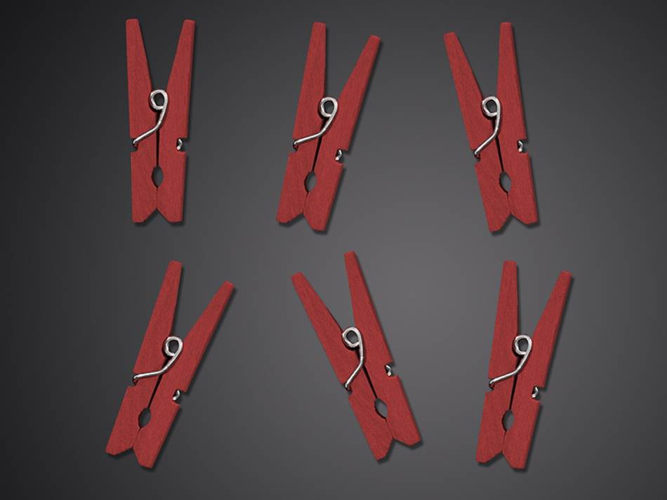 Nypor / klädnypor. Röda. 10 st