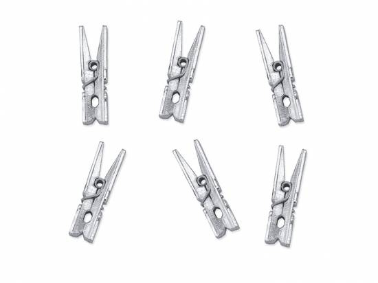 silverfärgade klädnypor 20 st