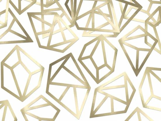 Konfetti / dekoration, guldfärgade. 5 st