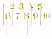 Bordsnummer, Guld, 25.5-26.5cm (1 pkt / 11 st.)
