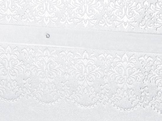 Pärlvit gästbok, ca 20,5x20,5 cm