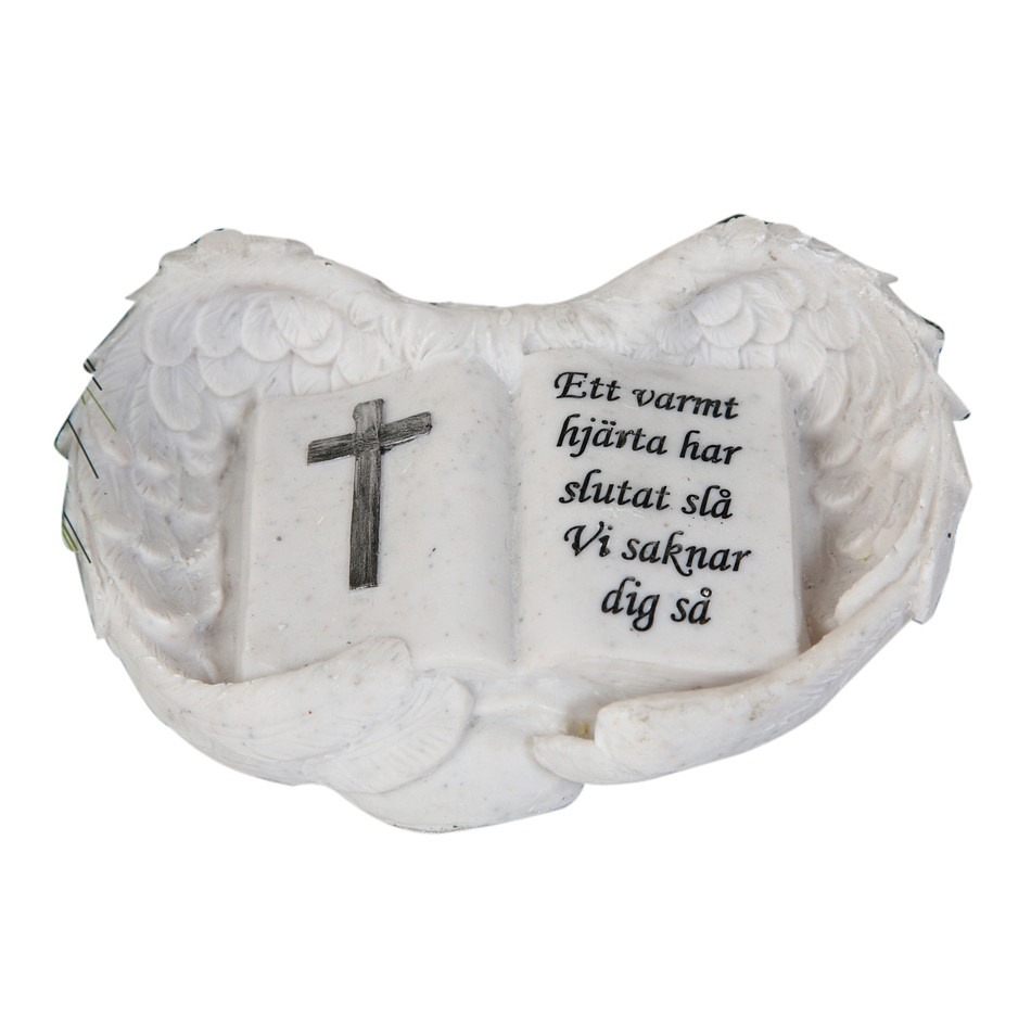 Gravdekoration hjärta 18x9 cm