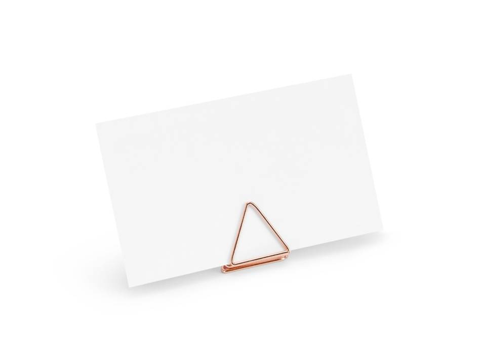 Triangelformad korthållare, Roséguld, 2.3 cm (1 pkt / 10 st.)