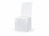 Stolsöverdrag i vitt för dukning till bröllop mm Vitt stolsöverdrag för rak stolsrygg
