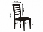 Stolsöverdrag för raka stolar med maxhöjd 107 cm