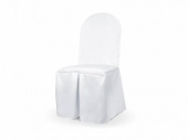 Stolöverdrag i vitt för stolar med rundad rygg