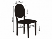 Universalt stolsöverdrag för stolar med rundade ryggar