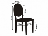 Överdrag för stolar med maxhöjd 92 cm och maxbredd 45 cm Universalt stolsöverdrag för stolar med rundade ryggar