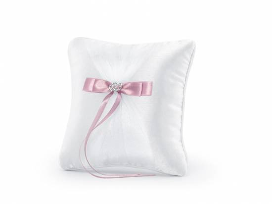 Vit ringkudde, ca 20 x 20 cm