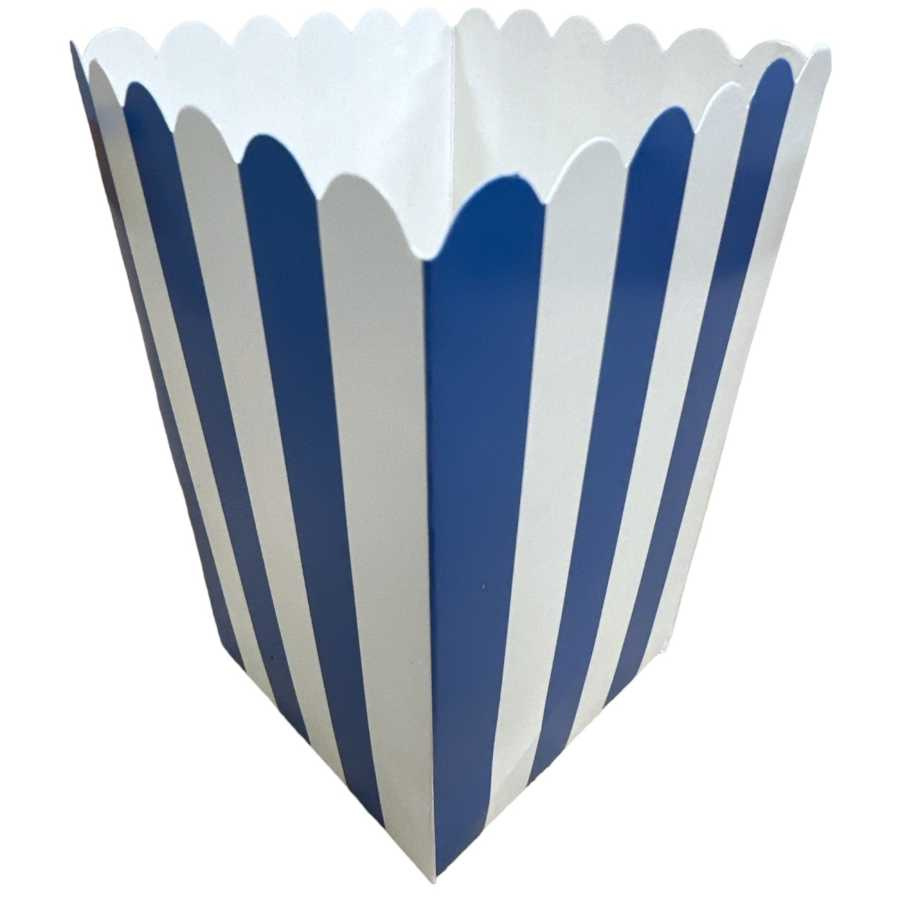 Askar till popcorn. Blå mixade färger. 6 st