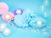 Pompom, Ljusblå. 25 cm Pompom, Ljusblå. 25 cm