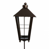 Gravlykta kopparbrun 28 cm med klart glas Gravlykta kopparbrun 28 cm med klart glas