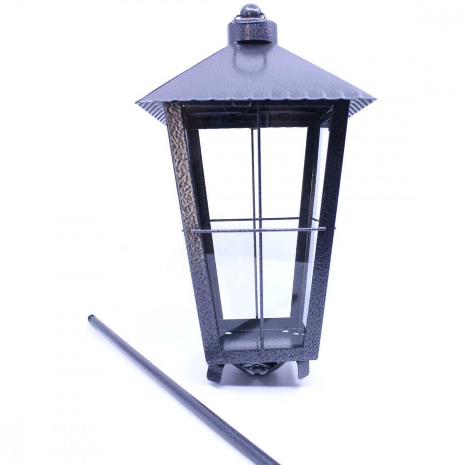 Gravlykta Silver 28 cm med klart glas