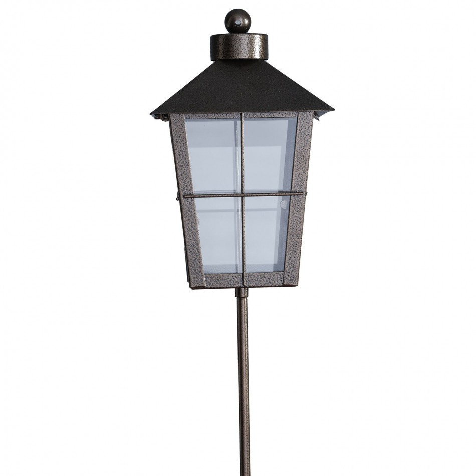 Gravlykta Brun 20 cm med klart glas