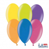 Ballonger, metallisk effekt, mixade färger, 23 cm. (50 st)