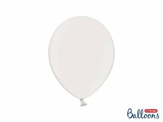 Vit Metallic Ballonger 27 cm 10-pack