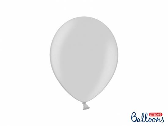 Ballonger i silvermetallic, 10 st, ca 27 cm