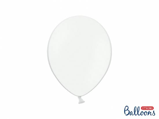 10 st vita ballonger i latex, ca 27 cm